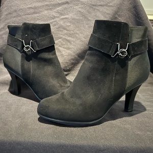 Black high heel ankle boots